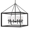 Smyth 6 Light Chandelier in Matte Black with Clear Glass Shades (2073-6 BLK-CLR)