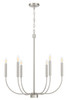 Traci 6 Light Chandelier in Brushed Polished Nickel (59826-BNK)