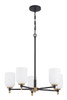 Council 5 Light Chandelier in Flat Black/Satin Brass (60325-FBSB)