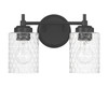 Claire 2 Light Vanity in Flat Black (60502-FB)