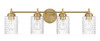 Claire 4 Light Vanity in Satin Brass (60504-SB)