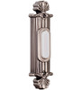 Surface Mount Straight Ornate LED Lighted Push Button in Antique Pewter (BSSO-AP)
