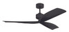 Rafiki 52" 3-Blade Indoor/Outdoor (Damp) Ceiling Fan in Flat Black w/ Flat Black Blades; Not Light Kit Adaptable (RFK52FB3)
