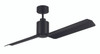 Sleek 56" 2-Blade Indoor/Outdoor (Wet) Ceiling Fan in Flat Black w/ Flat Black Blades; Not Light Kit Adaptable (SLK56FB2)