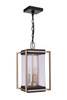 Metalwork 3 Light Outdoor Pendant in Midnight/Satin Brass (ZA6511-MNSB)