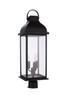 Bent Tree 3 Light Outdoor Post Mount in Midnight (ZA7225-MN)