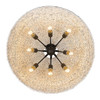 Rue 8 Light Pendant in Matte Black with Painted Sweet Grass Shade (1081-8P BLK-PSG)