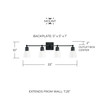 Rory 33" W x 10" H x 7" E 4-Light Vanity in Matte Black with Clear Cone Glass Shades (121841MB-432)