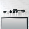 Mason 29.5" W x 9" H 4-Light Vanity in Matte Black with Clear Glass (146841MB-532)