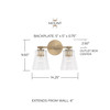 Capital Lighting Baker 2-Light Vanity Light (146921AD-533)