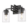 Tribeca 2 Light Bath Vanity in Matte Black (6070-BA2 BLK-BLK)