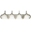 Arthur 30" W x 8" H x 8" E 4-Light Vanity in Matte Nickel with White Faux Alabaster Glass Shades (1164MN-118)
