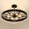 Vaughn 6 Light Semi-flush, Natural Black W/ Aged Brass Accents (3866-MSF NB-AB)