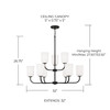 Lawson 32"W x 26.75"H 9-Light Chandelier in Matte Black with Soft White Glass (448891MB-542)