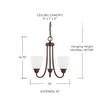 Capital Lighting Trenton 3-Light Chandelier (415131BZ-337)