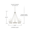 Capital Lighting Tanner 5-Light Chandelier (420061BN)
