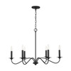 Vincent 32" W x 22" H 6-Light Chandelier in Black Iron   (437262BI)
