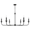 Presley 49"W x 22.75"H 6-Light Chandelier in Matte Black  (448961MB)