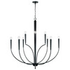 Holden 40" W x 43" H 10-Light Large Chandelier in Matte Black (445901MB)