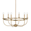 Rylann 30"W x 21"H 6-Light Chandelier in Aged Brass  (425161AD)