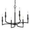 Ellyn 6 Light Chandelier in Matte Black (8209-6 BLK)
