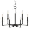 Ellyn 6 Light Chandelier in Matte Black (8209-6 BLK)