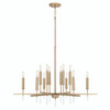 Elora 35"W x 25"H 12-Light Chandelier in Matte Brass with Acrylic Finial Accents (449301MA)