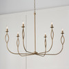Cohen 44"W x 32"H 6-Light Chandelier in Mystic Luster (452563ML)