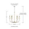 Cohen 30.50"W x 32"H 6-Light Chandelier in Mystic Luster (452562ML)