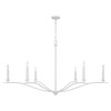 Grady 57"W x 29.25"H 6-Light Elongated Chandelier in Textured White (450661XW)