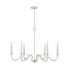 Demi 32" W x 23" H 6-Light Chandelier in Winter White   (438561WW)