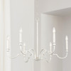 Demi 32" W x 23" H 6-Light Chandelier in Winter White   (438561WW)