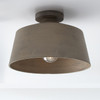Quarry 14"W x 9"H Quarry 1-Light Tapered Metal Semi Flush in Clay (235311CY)