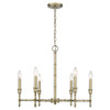 Cambay 6 Light Chandelier In White Gold (8207-6 WG)