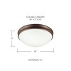 Capital Lighting Hansen 3-Light Flush Mount (2034OR)