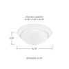 Bates 15" W x 5" H 3-Light Flush Mount in Matte White with White Faux Alabaster Glass Shade   (219031MW)