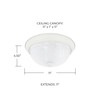 Bates 11" W x 4.5" H 2-Light Flush Mount in Matte White with White Faux Alabaster Glass Shade   (219021MW)