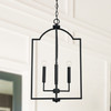 Carter 16" W x 27" H 4-Light Foyer Pendant in Matte Black   (539341MB)