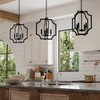Courtney 16"W x 18.50"H 4-Light Foyer Lantern Pendant in Matte Black (AA1037MB)