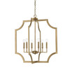 Lesley 28" W x 30.5" H 6-Light Foyer Pendant in Aged Brass   (526161AD)