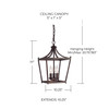 Stanton 10" W x 17" H 3-Light Lantern Foyer Pendant in Burnished Bronze  (4036BB)