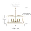 Capital Lighting Thea 6-Light-Linear Chandelier (837661AD)