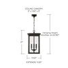 Capital Lighting Barrett 4-Light Outdoor Hanging-Lantern (943844OZ)