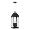 Capital Lighting Burton 4-Light Outdoor Hanging-Lantern (946342BK)