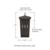 Donnelly 11.5"W x 24"H 3-Light Clear Glass Outdoor Wall Lantern in Oiled Bronze (926232OZ)