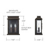 Capital Lighting Bolton 2-Light Outdoor Wall Lantern (936821OZ)