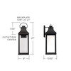 Bradford 9" W x 27" H Outdoor 1-Light Night Sky Extra Large Wall Lantern in Black with Clear Glass (946441BK-GL)