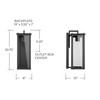 Hunt 8"W x 21"H Minimal Light Pollution Outdoor Wall Lantern in Black with Clear Glass  (934612BK-GL)