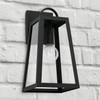 Leighton 8"W x 16"H 1-Light Outdoor Wall Lantern in Black with Clear Glass  (943711BK)