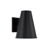 Yardley 10" W x 12" H 1-Light Outdoor Night Sky Friendly Cone Wall Lantern in Black with Painted White Interior (955112BK)
